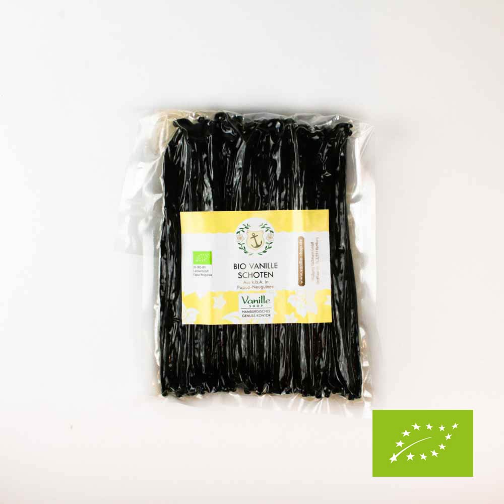 250g BIO Vanilleschoten aus Papua-Neuguinea 16-18cm 250g BIO Vanilleschoten aus Papua-Neuguinea 16-18cm