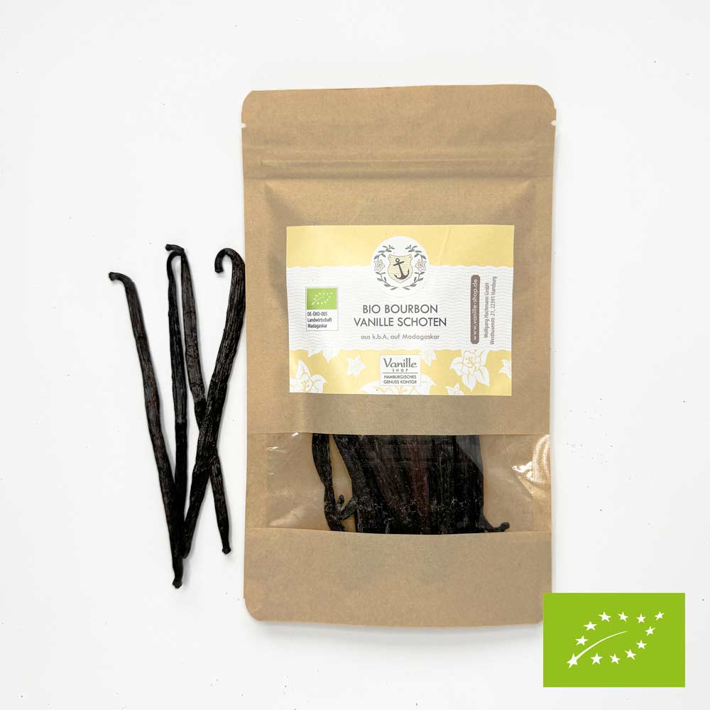 25 BIO Vanilleschoten aus Madagaskar 13-14cm